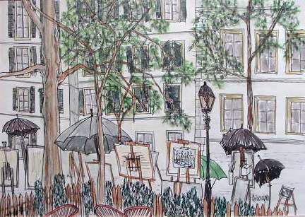1986 Place du Tertre à Paris
