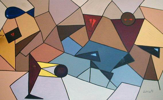 1991 Le grand zoo (195 x 120 cm) – VENDU