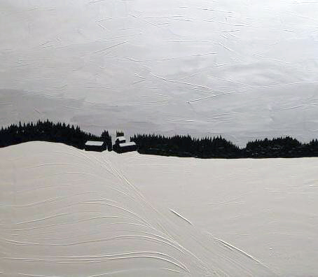 2001 Plaine en hiver (76 x 55 cm)