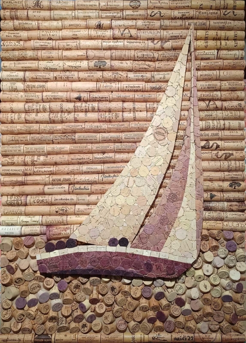 TB 101 Voilier au large (70×50 cm) – VENDU