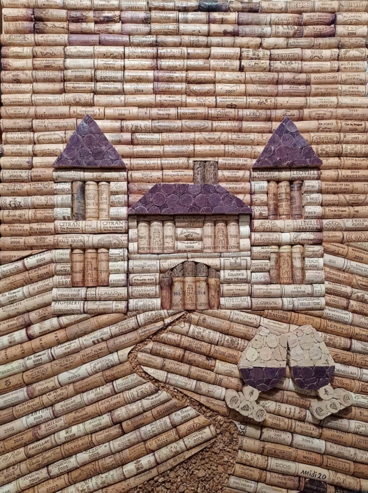 TB 80 Les Grands Châteaux (80×60 cm) – VENDU – Noter dans la porte : le bouchon le plus ancien : Château La Tour 1934